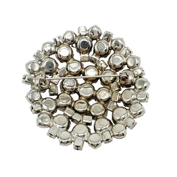 BROOCH Vintage Ruby Red Rhinestone Dome - Picture 2 of 5